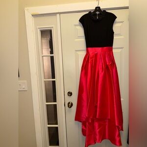 Elegant Black and Red Evening Gown